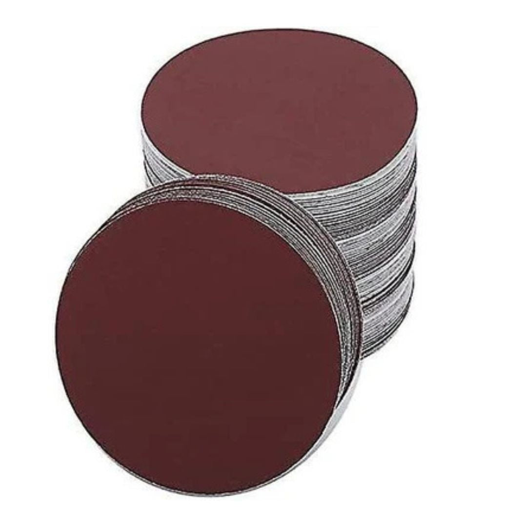 100 Pieces| Velcro 125mm (5") Round Orbital Sanding Discs Sandpaper - South East Clearance Centre