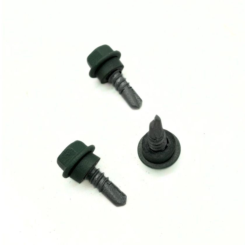 Otter 10-16 x 16mm Hex Head SDS Metal Screws with Seal Coarse Thread, Colorbond Class 4, Tub - 1000 Pack (WILDERNESS) - South East Clearance Centre