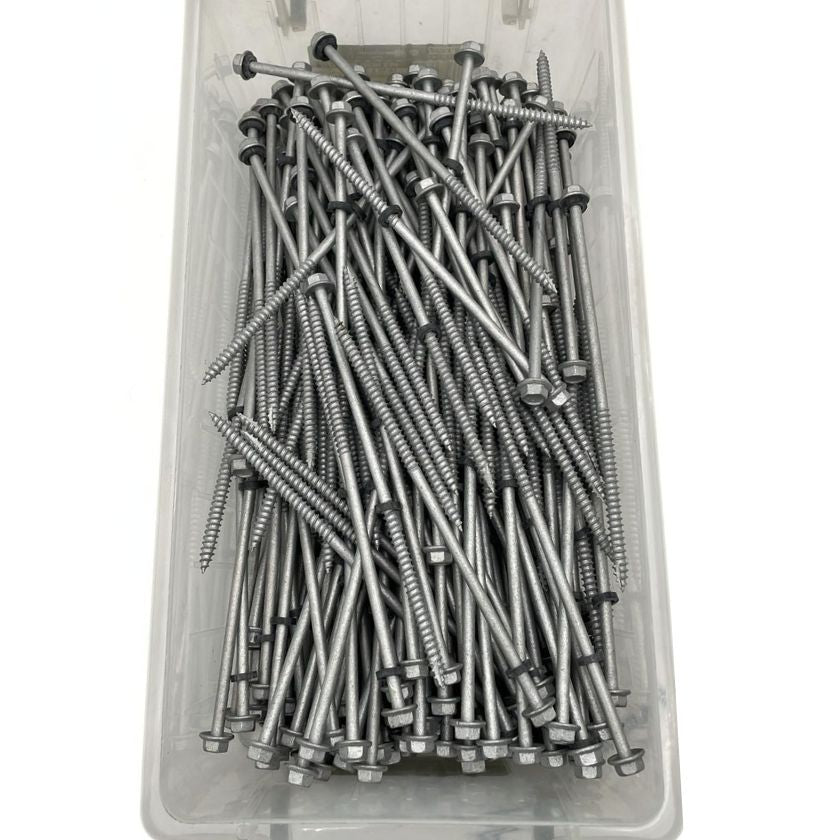 Otter 14-10 x 175mm Hex Head Type 17 Timber Screws – Galvanised Class 4 (250 Pack) - South East Clearance Centre