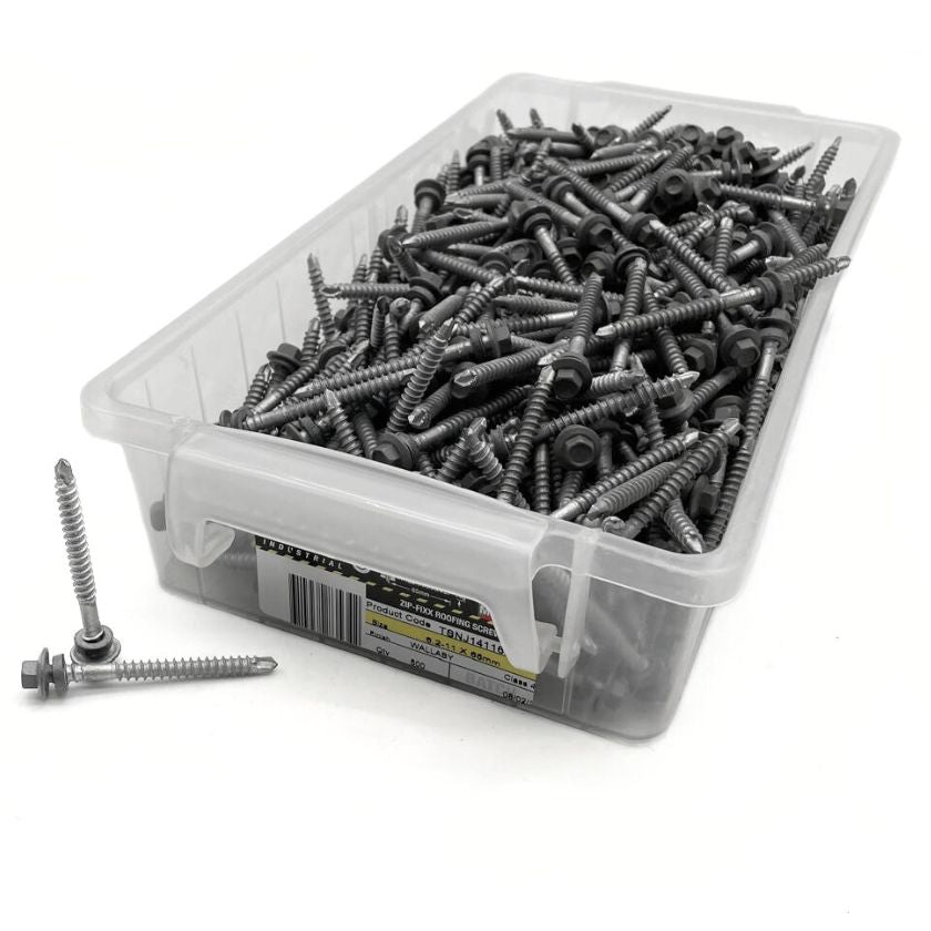 Otter Zip-Fixx Class 4 Timber & Metal Roofing Screws 6.2-11 x 65mm – Wallaby – 500 Pack - South East Clearance Centre