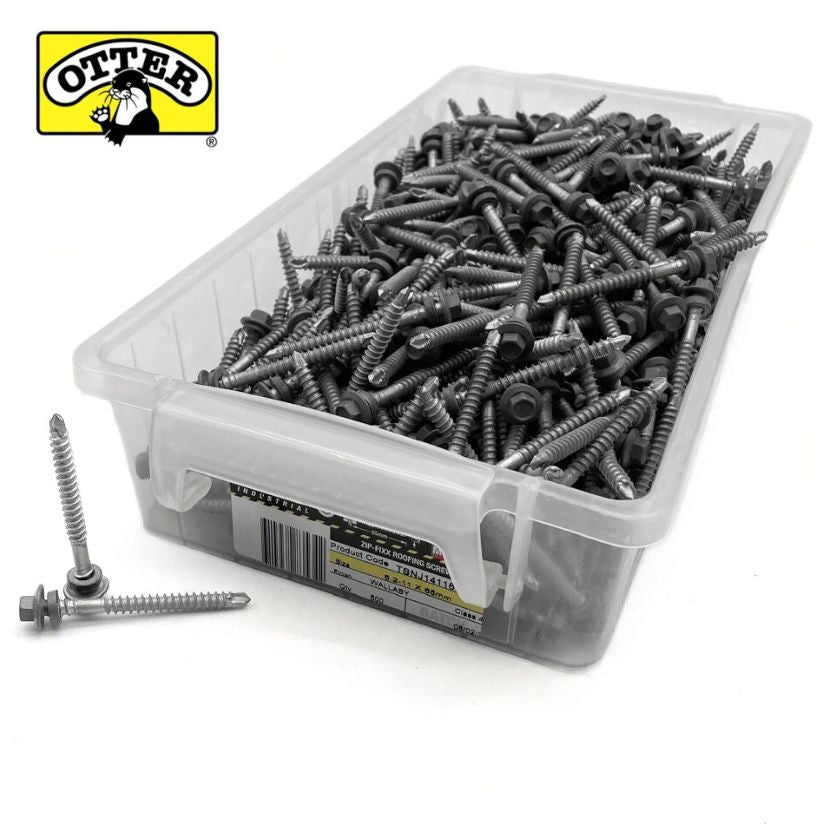Otter Zip-Fixx Class 4 Timber & Metal Roofing Screws 6.2-11 x 65mm – Wallaby – 500 Pack - South East Clearance Centre