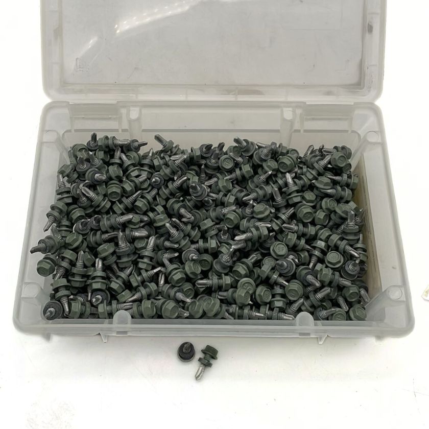 Otter Steel Pale Eucalypt, Roofing & Cladding Metal Screws 10g x 16mm (500 Pack) - South East Clearance Centre