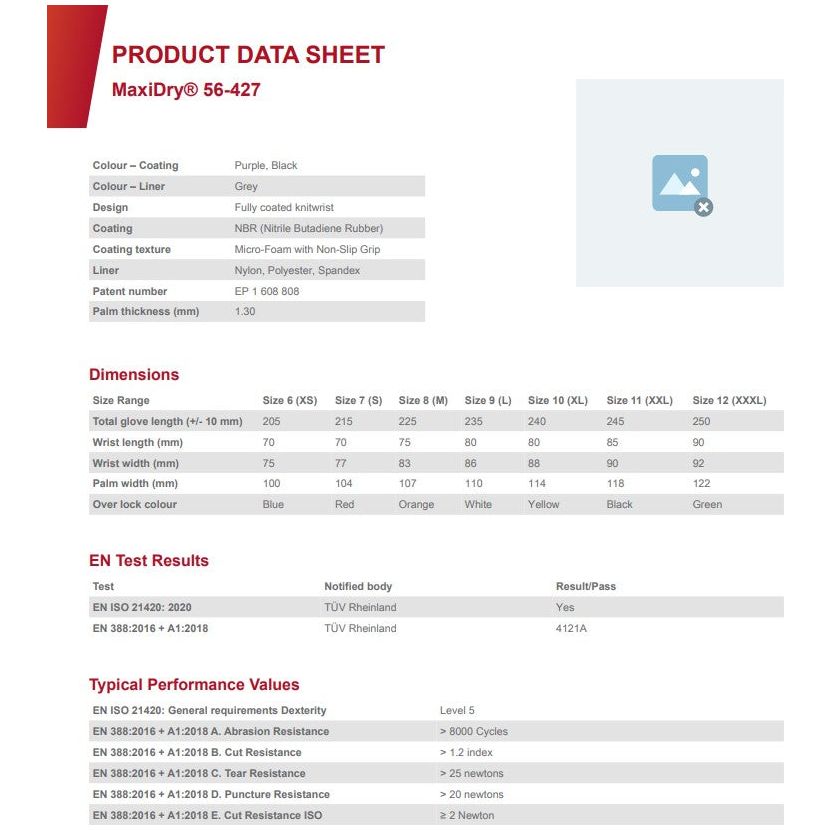 MaxiDry® 56-427 12 pair size 6 - South East Clearance Centre