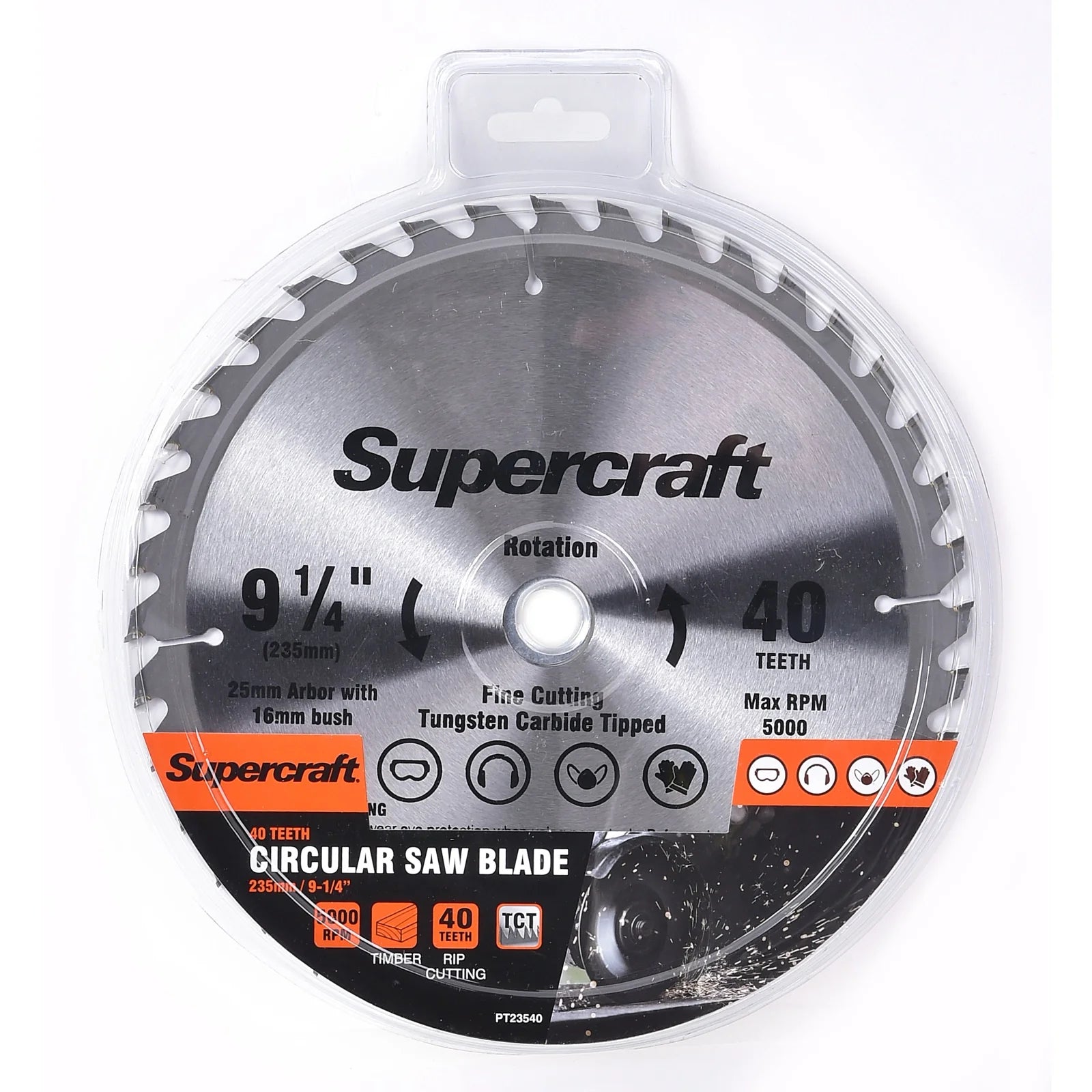 (6 Pack) Supercraft PT23540 Circular Saw Blade TCT 235mm/9-1/4in x 40 Teeth - South East Clearance Centre