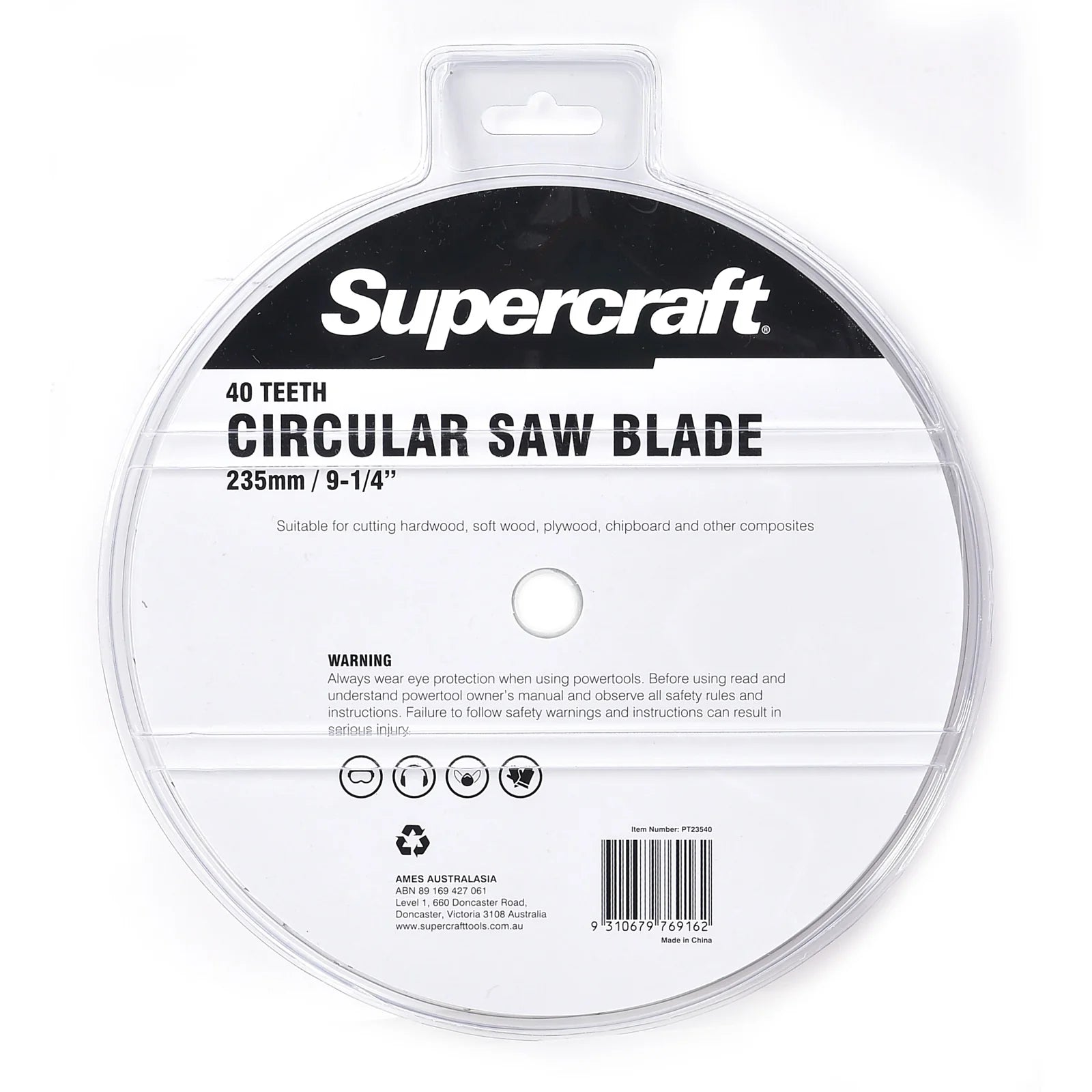 (6 Pack) Supercraft PT23540 Circular Saw Blade TCT 235mm/9-1/4in x 40 Teeth - South East Clearance Centre