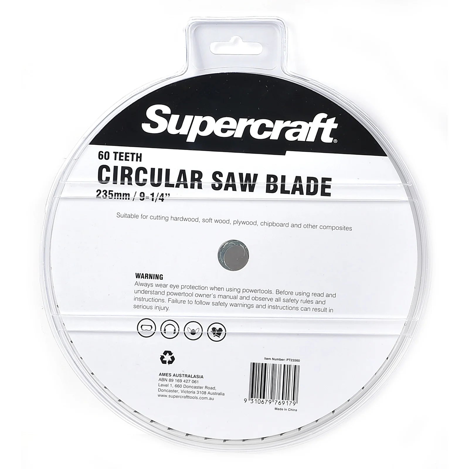 (12 Pack) Supercraft PT23560 Circular Saw Blade TCT 235mm/9-1/4in x 60 Teeth - South East Clearance Centre