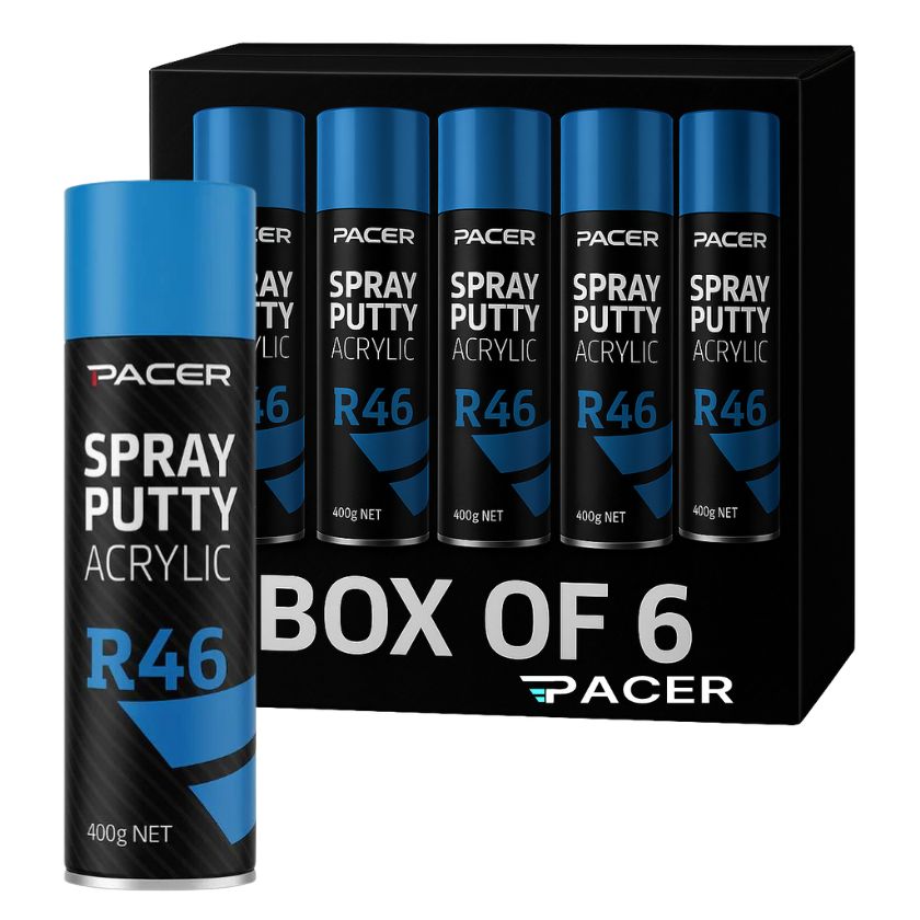 (6 cans) Pacer R46 Spray Putty Acrylic 400g SP400 - South East Clearance Centre