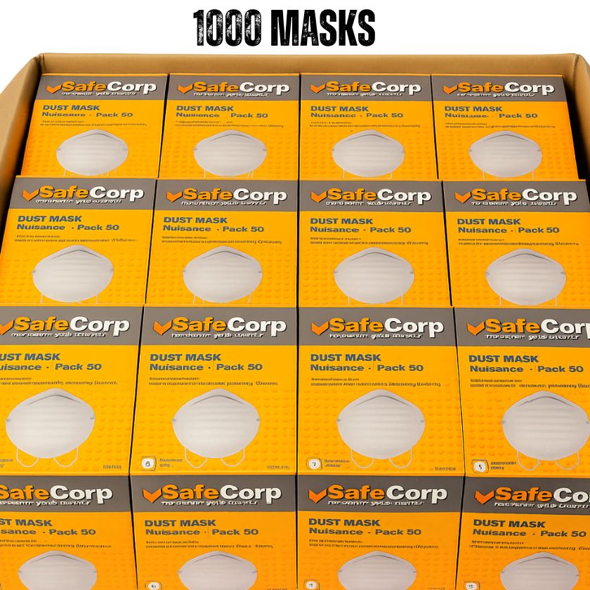 (1000 Pack) Safecorp Nuissance Dust Face Mask - SCP1010