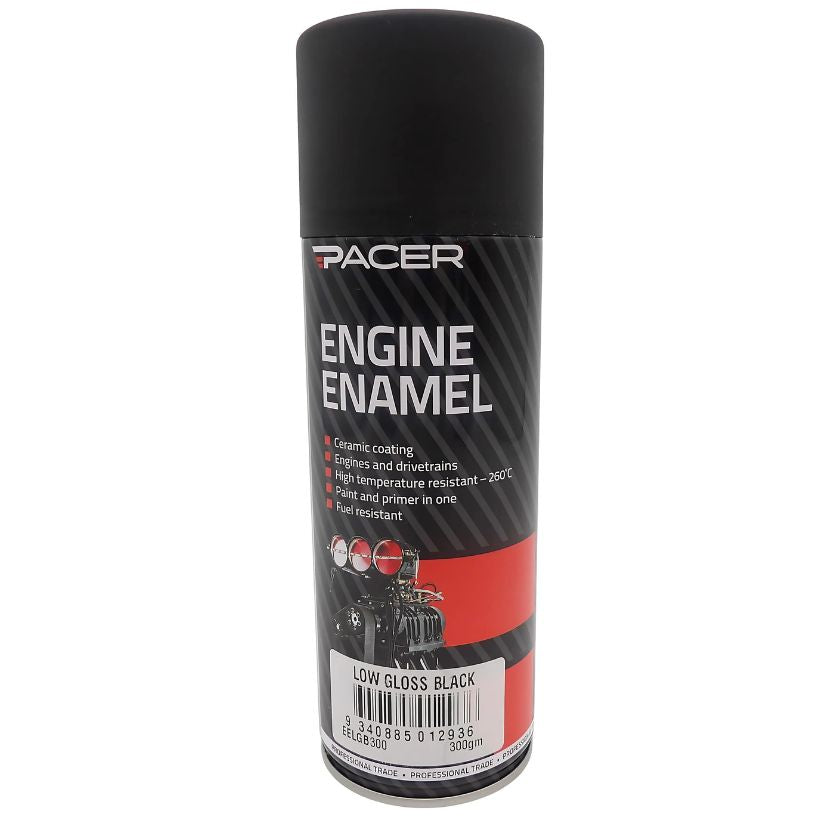 Pacer Engine Enamel EELGB300, Low Gloss Black - South East Clearance Centre