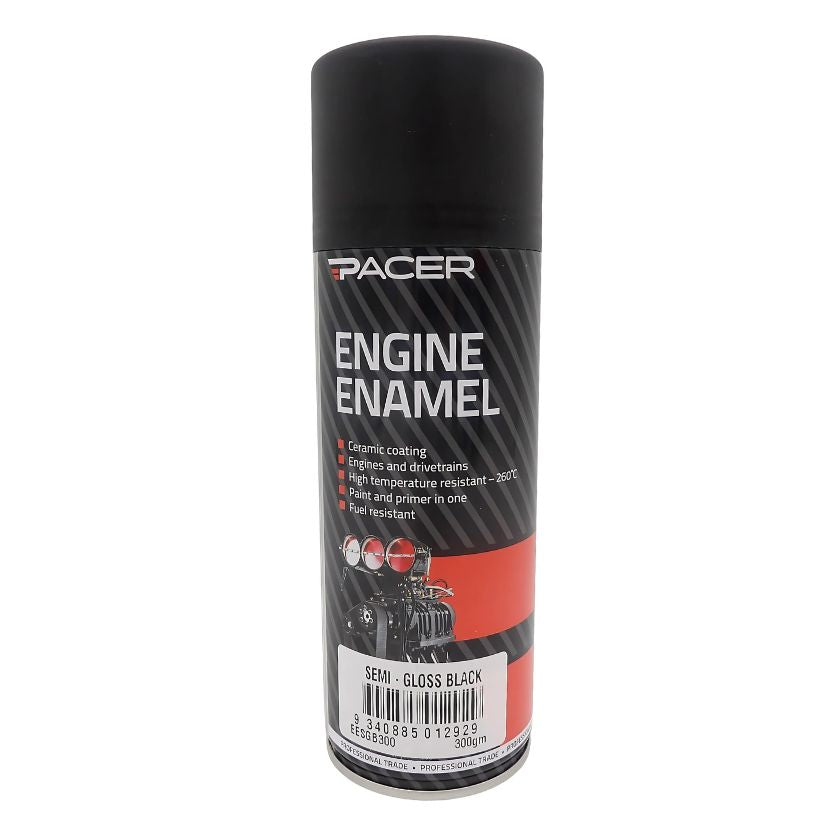 Pacer Engine Enamel EESGB300, Semi Gloss Black - South East Clearance Centre