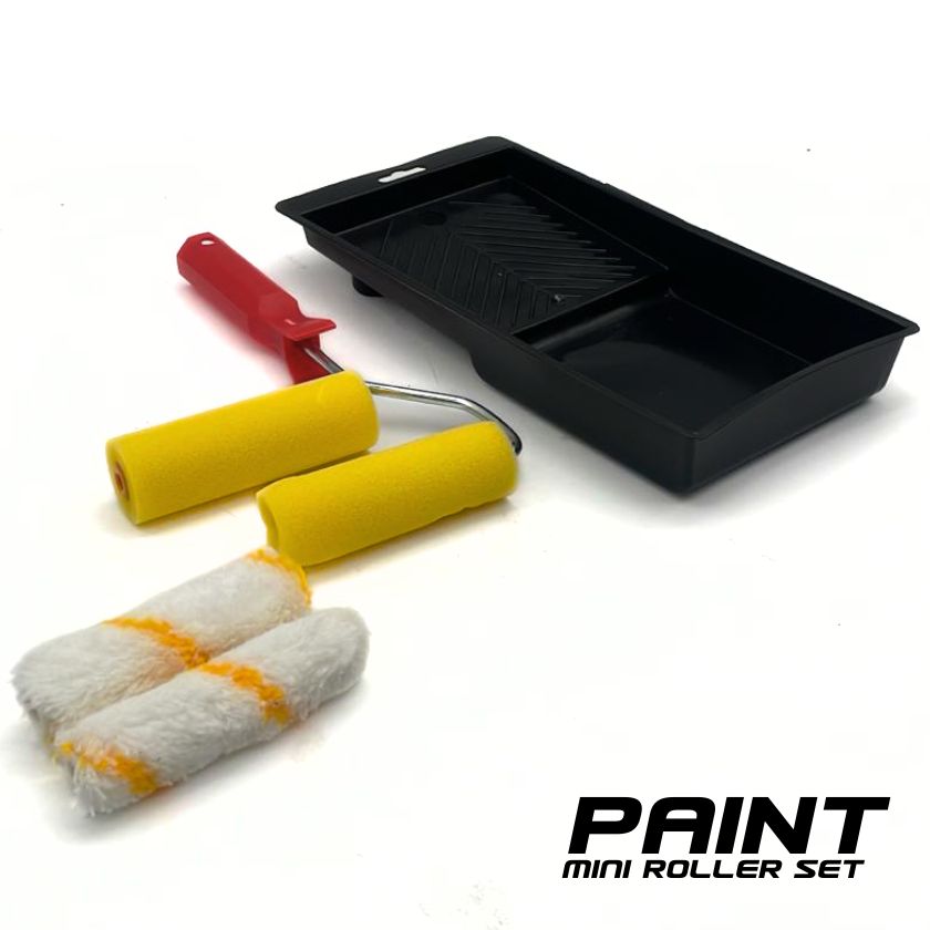 Mini 6 Piece PAINT ROLLER KIT SET with Tray Painting - South East Clearance Centre