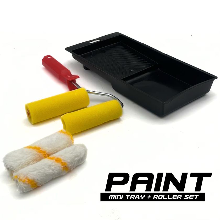 Mini 6 Piece PAINT ROLLER KIT SET with Tray Painting - South East Clearance Centre