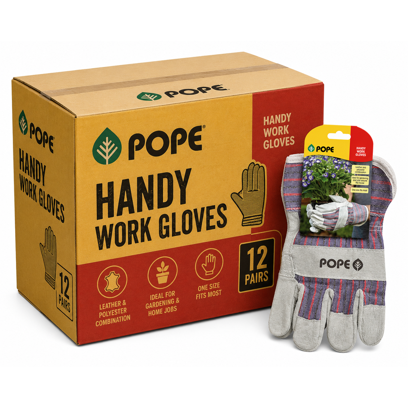 Pope 1010110 Handy Work Gloves - 12 Pairs