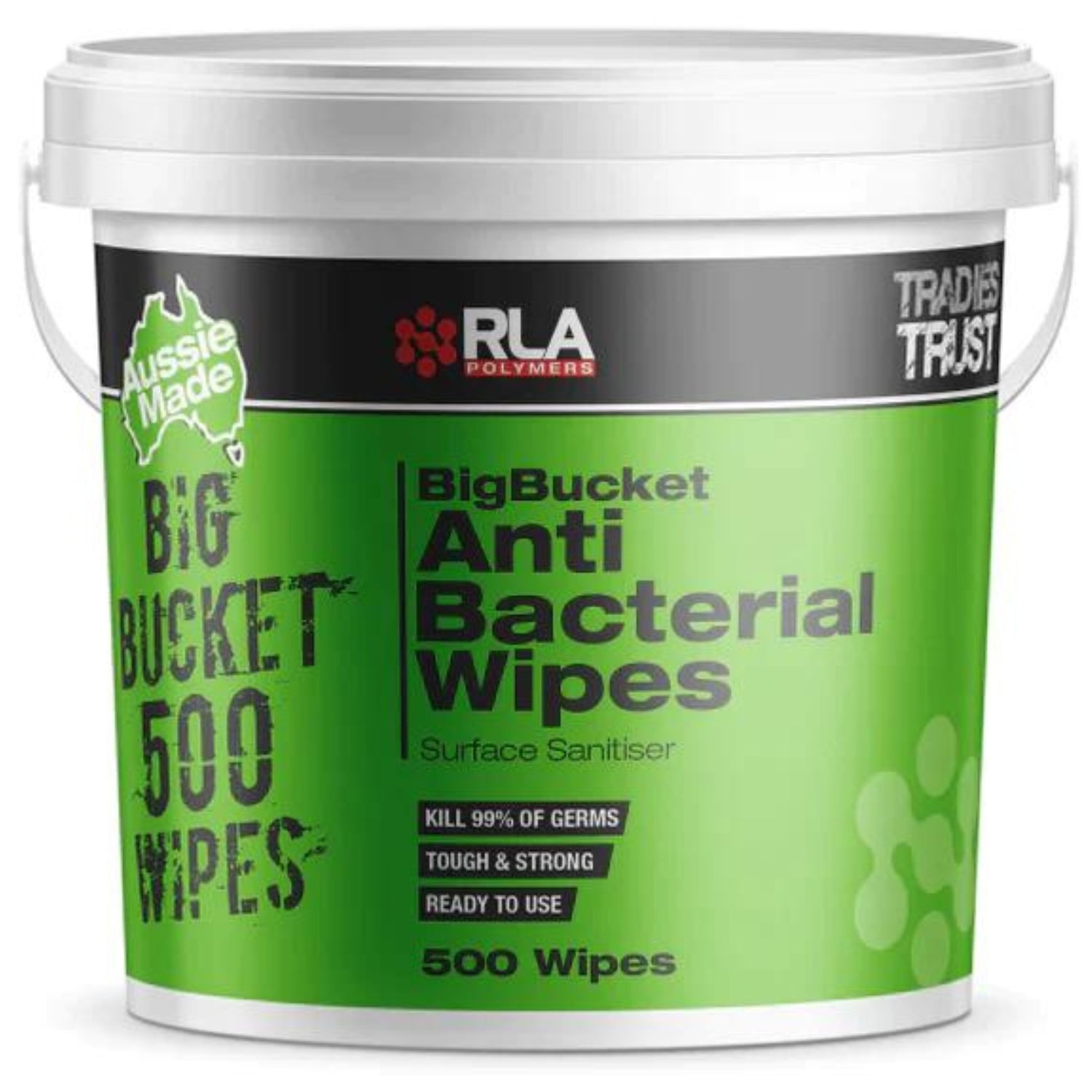 RLA Polymers Big Bucket Anti Bacterial x 500 Wipes - South East Clearance Centre