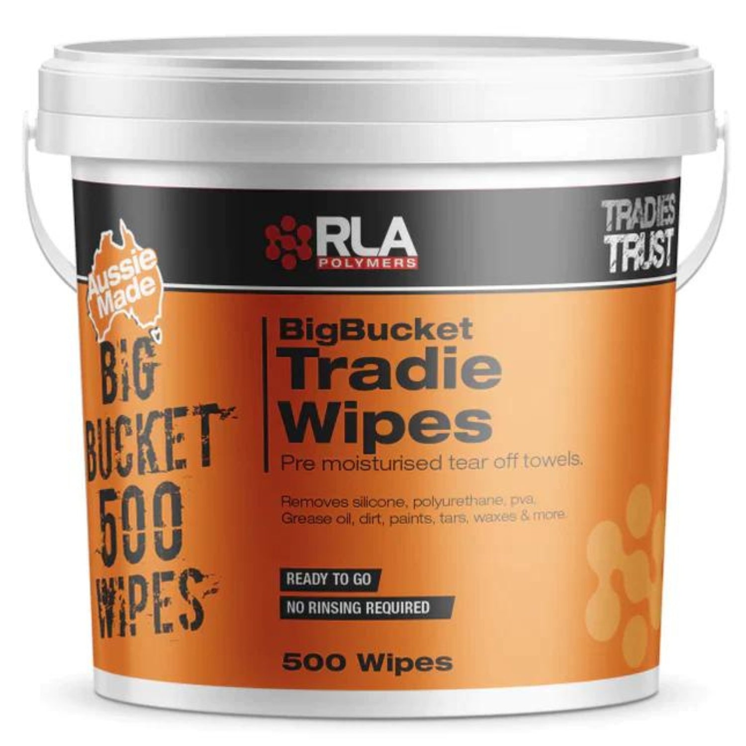 RLA Polymers Big Bucket Tradie Trade Wipes x 500 Wipes - South East Clearance Centre