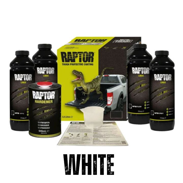 Raptor Liner Protective Coating Kit Kit 3.8L - RLW/S4 (WHITE) - South East Clearance Centre