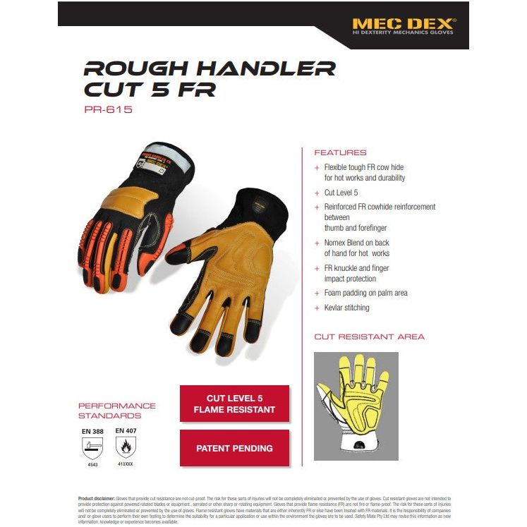 Rough Handler Cut 5 FR Gloves - (6 Pairs) - South East Clearance Centre