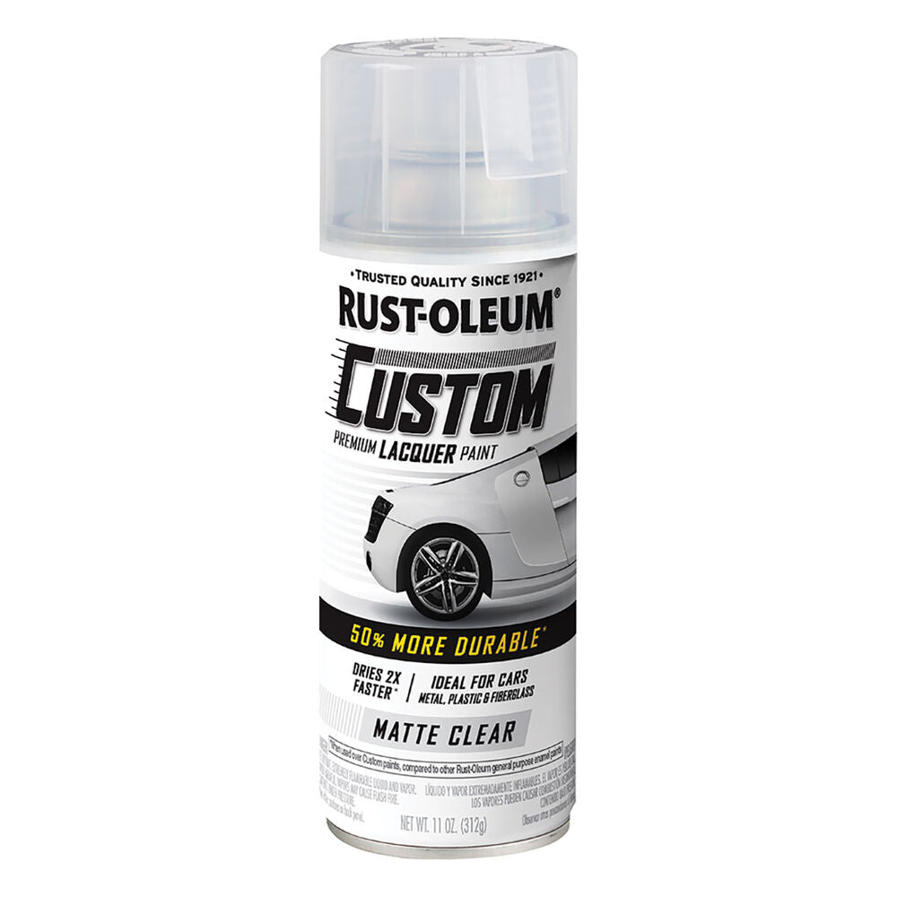Rust-Oleum 376151 Custom Premium Lacquer Paint, Matt Clear - 312g - South East Clearance Centre
