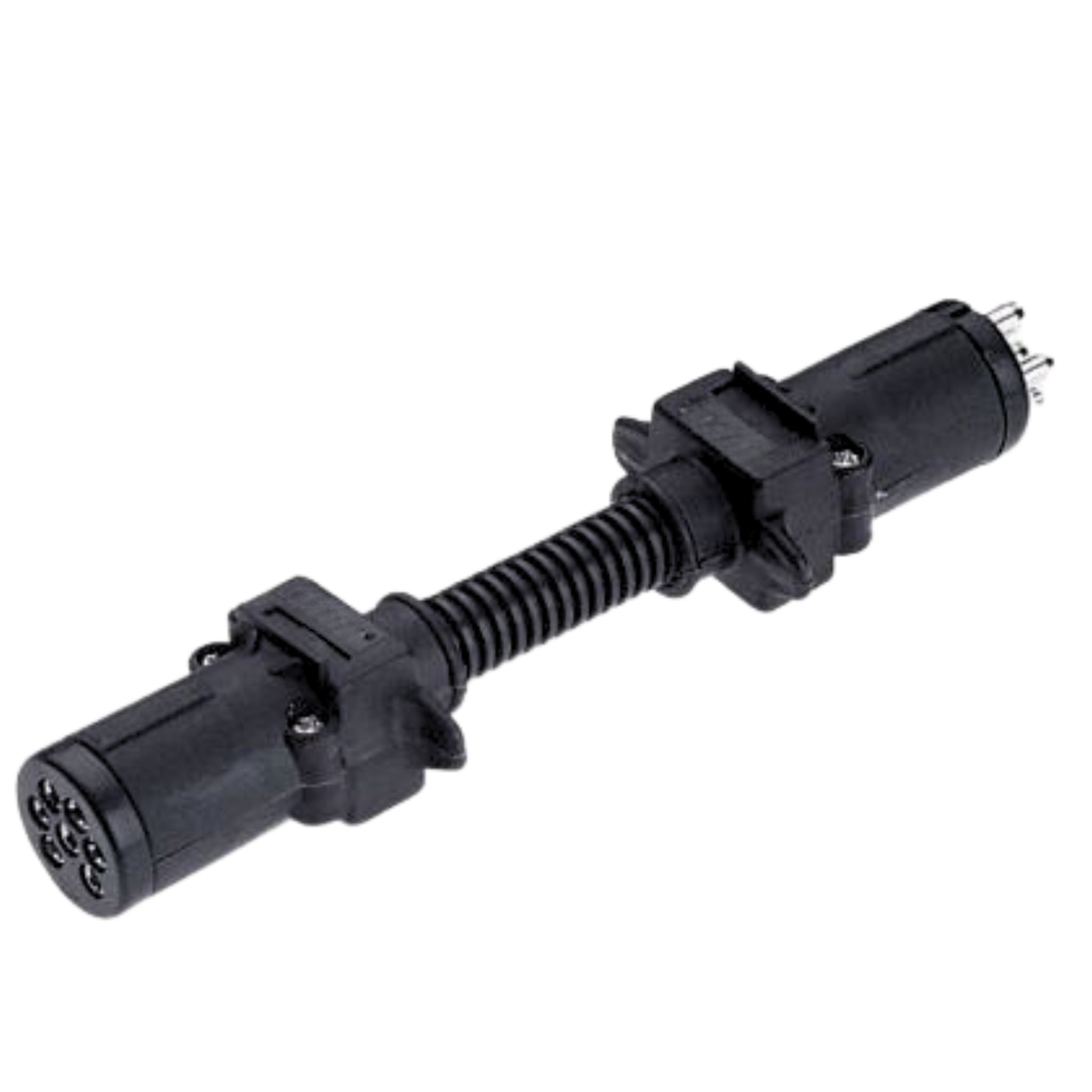 7 Pin Trailer Plug Connector | 7 Pin Round Socket on car to 6 Pin Small Round Plug on Trailer | TC135B - South East Clearance Centre