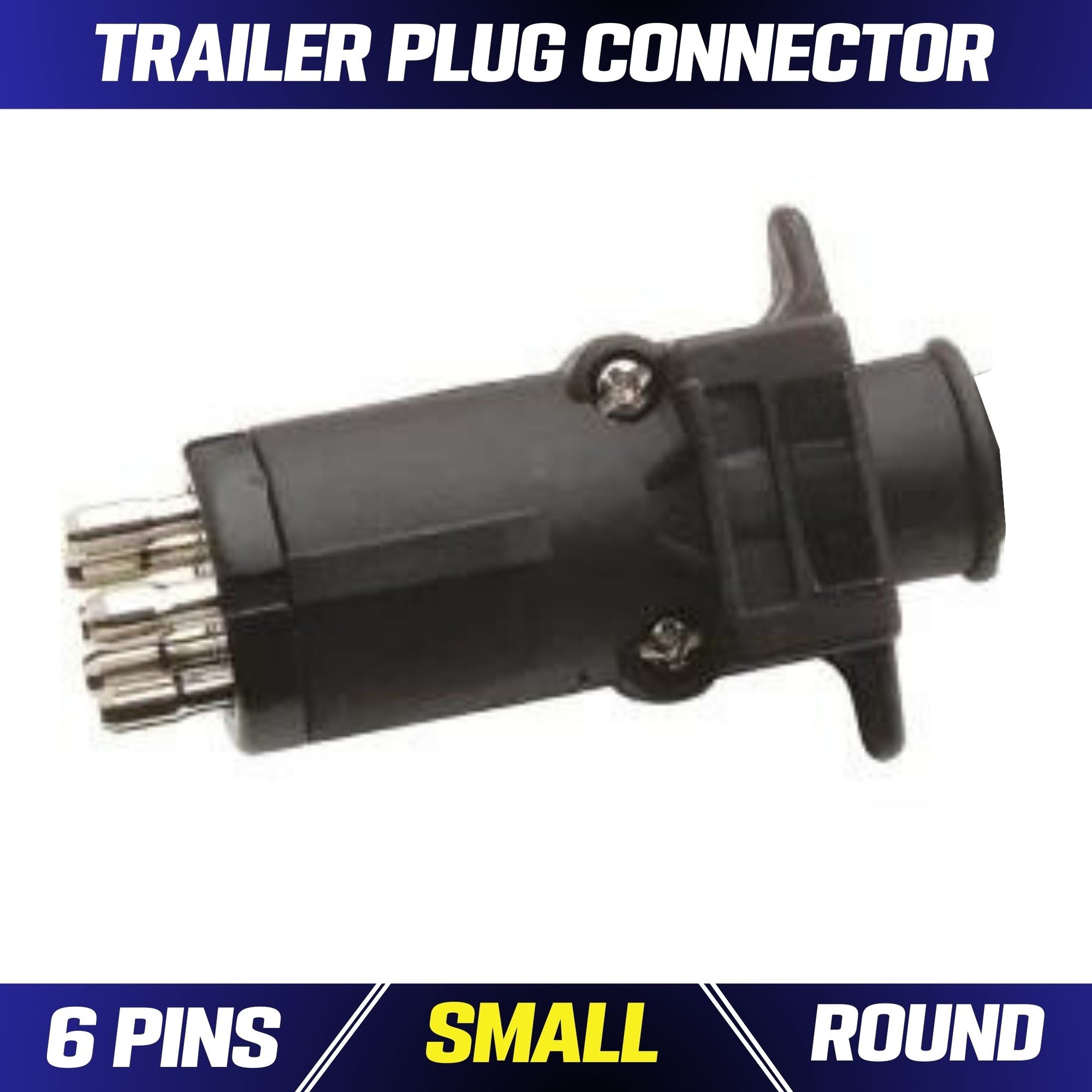 6 Pin Small Round Trailer Plug Socket Connector | TP145B - South East Clearance Centre
