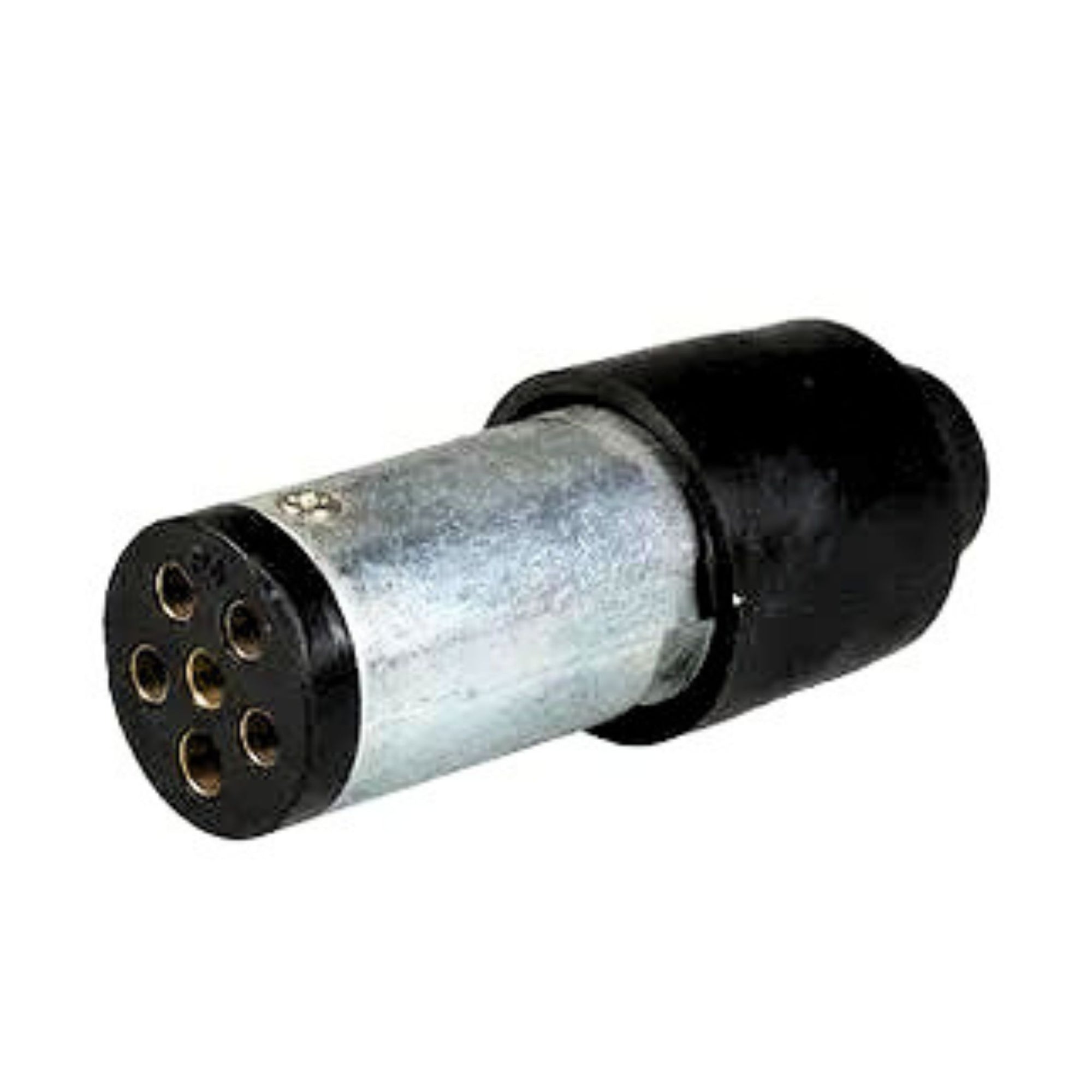 6 Pin Small Round Plug | Metal | Trailer Plug Socket Connector - South East Clearance Centre