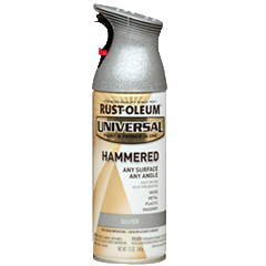 RUSTOLEUM 245219 UNIVERSAL HAMMERED SPRAY PAINT | HAMMERED SILVER - South East Clearance Centre