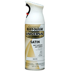 Rust-Oleum UNIVERSAL PREMIUM SPRAY PAINT Satin Spray Paint | 245210 SATIN WHITE - South East Clearance Centre