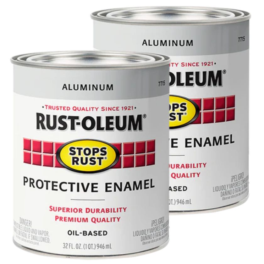 (2 Tins) Rust-Oleum Rust Stops Rust Protective Enamel - 946ml