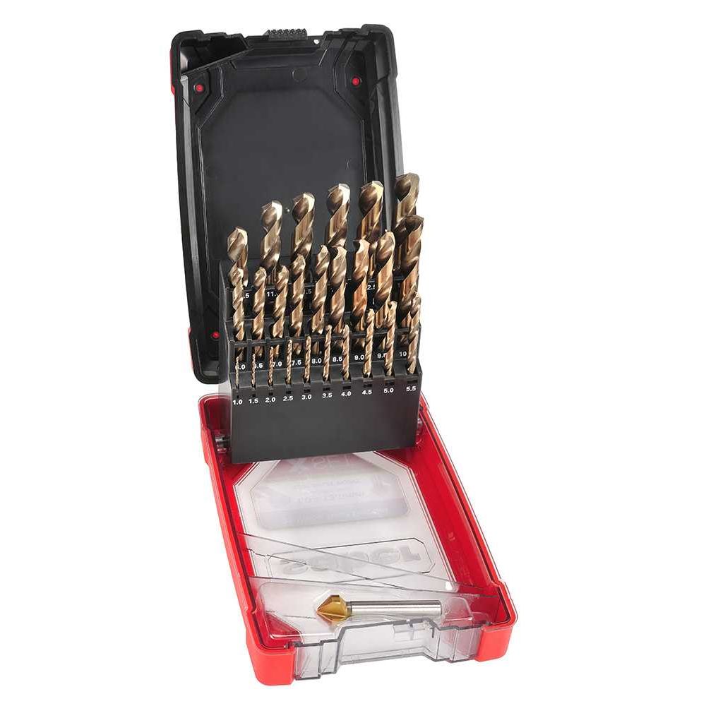 Bordo Saber X-SET HSS-Co5 (Cobalt) Metric Twist Drill Set with BONUS Countersink