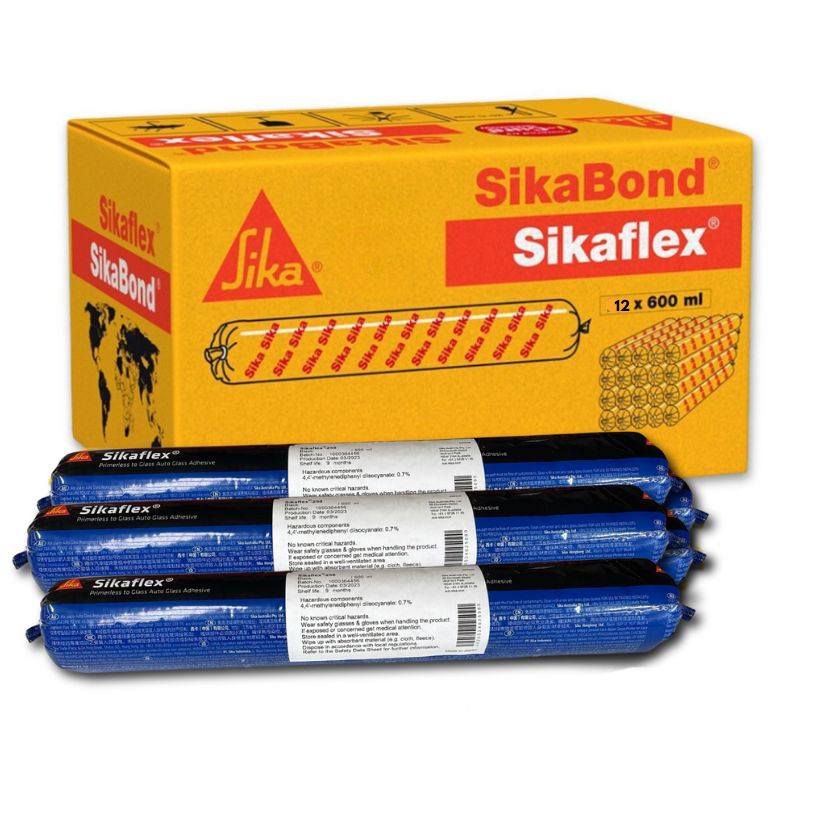 Sikaflex 258 Primerless Windscreen Adhesive - Black 600g Sausages for Auto Glass Repair - South East Clearance Centre