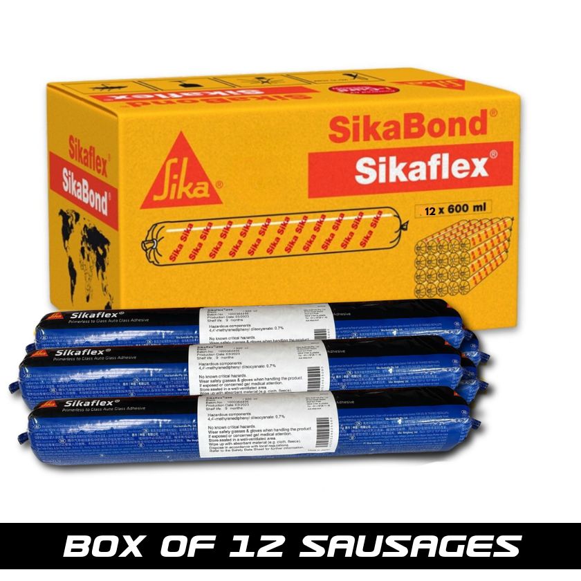 Sikaflex 258 Primerless Windscreen Adhesive - Black 600g Sausages for Auto Glass Repair - South East Clearance Centre