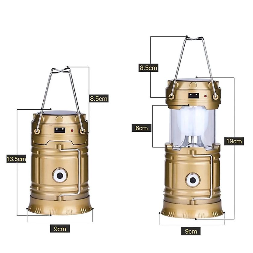 Portable LED Camping Light Lantern USB Rechargeable Solar Hanging Tent Lamp - South East Clearance Centre