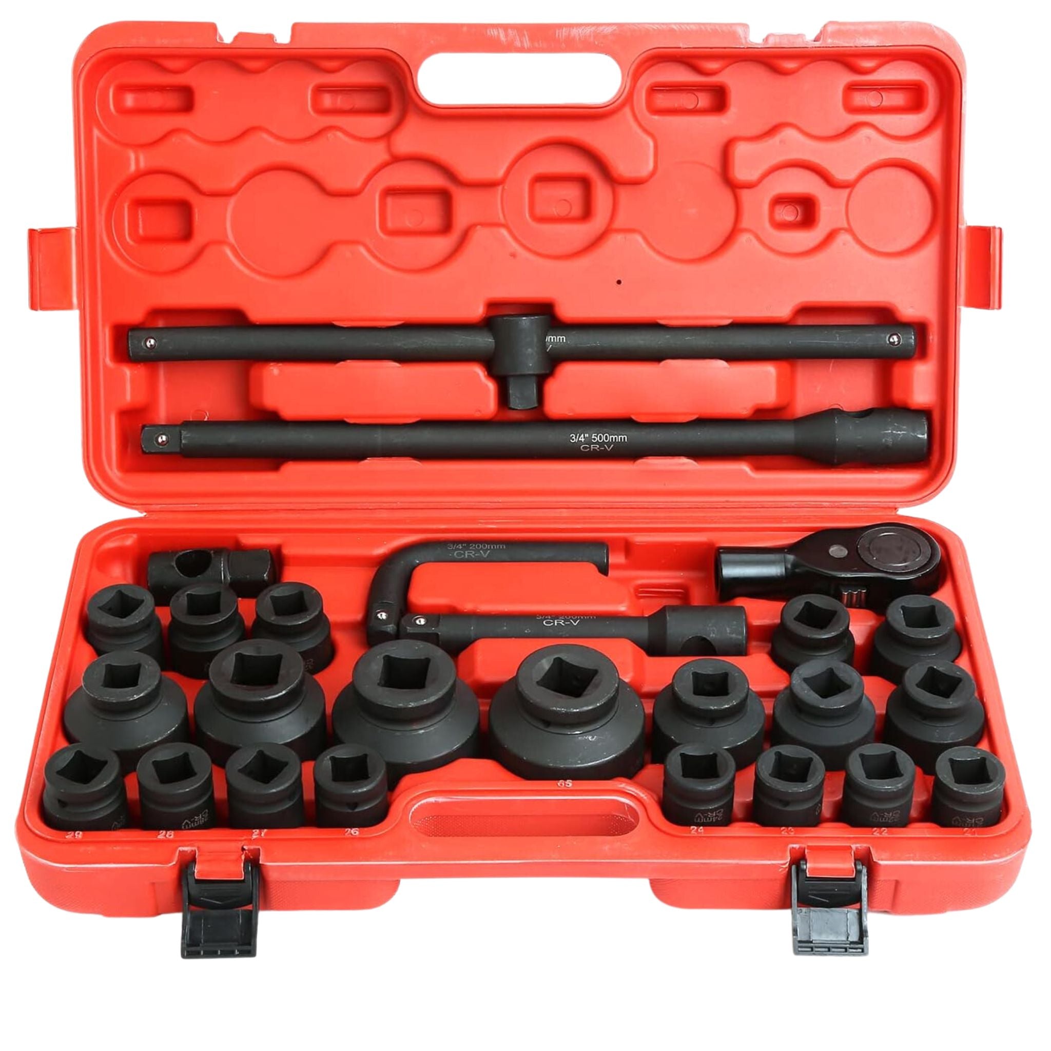 3/4" Drive 26 Piece Heavy Duty Impact Socket Set - South East Clearance Centre