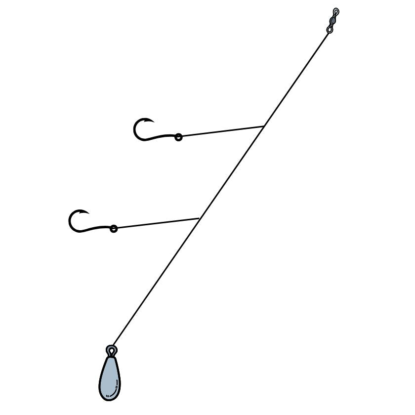 Premium Snapper Rig Twin Paternoster Rig Circle Hook With Lumo Feather - South East Clearance Centre