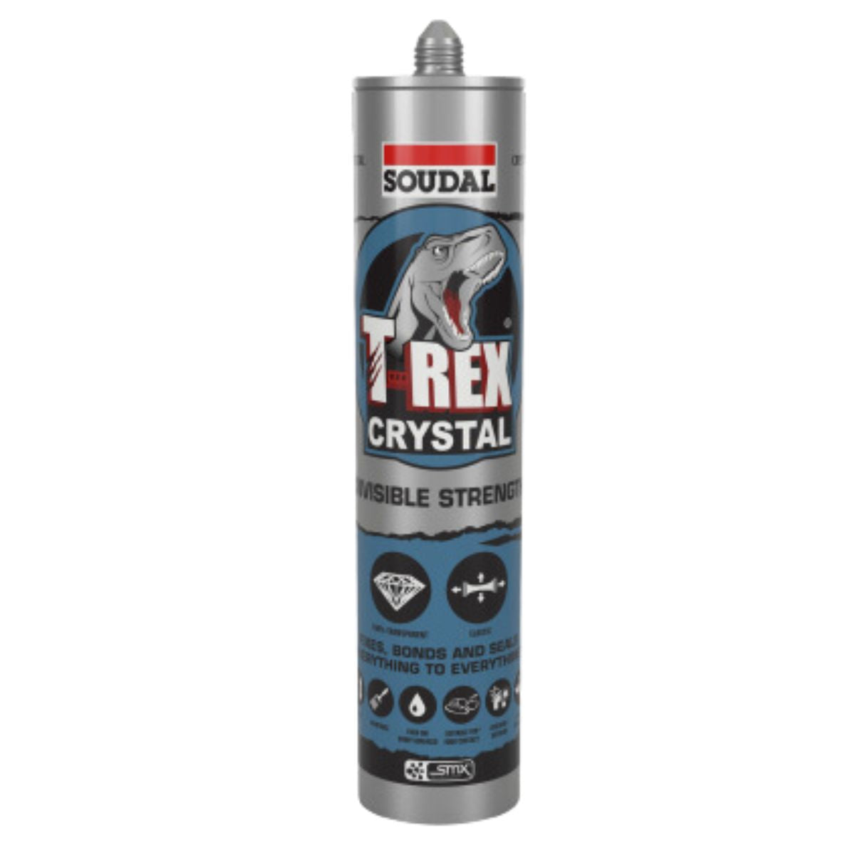 Soudal 121969 T-Rex Power 290ml SMX® Polymer Sealant Adhesive Clear Crystal - South East Clearance Centre