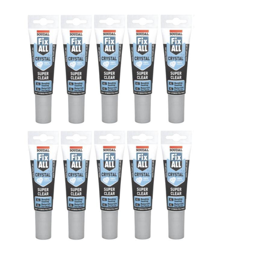 Soudal 131080 Fix All Crystal 125ml (Box of 10) - South East Clearance Centre