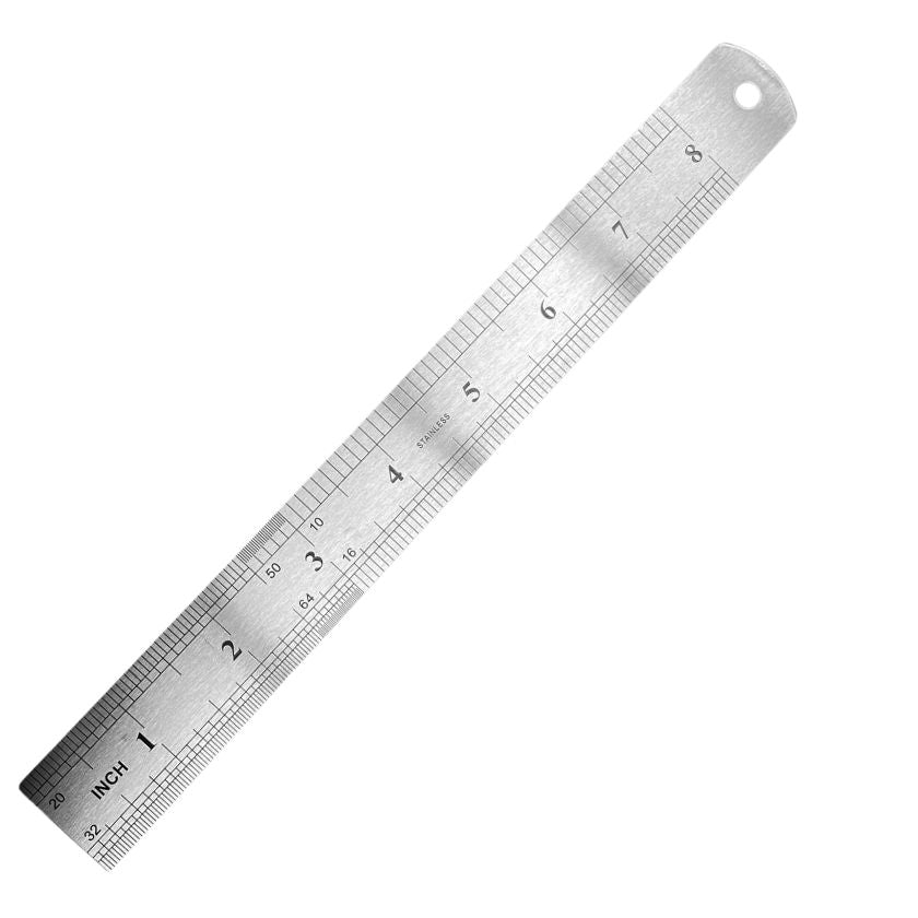 20cm Double Sided Stainless Steel Metal Ruler (Pack of 20) - South East Clearance Centre