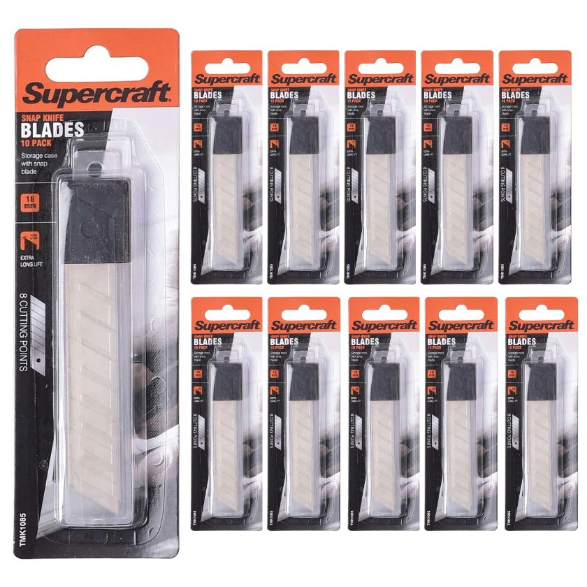 Supercraft Knife Box Cutters Spare Blades 18mm (120 Blades) - South East Clearance Centre