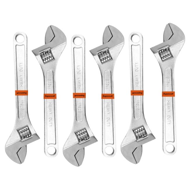 Supercraft SCE0039 Etched Millimetre Gauge Adjustable Wrench (375 mm) – Box of 6 - South East Clearance Centre