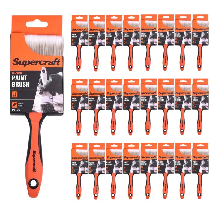 Supercraft Paint Brush Soft Grip 75mm (24 Pack) - South East Clearance Centre