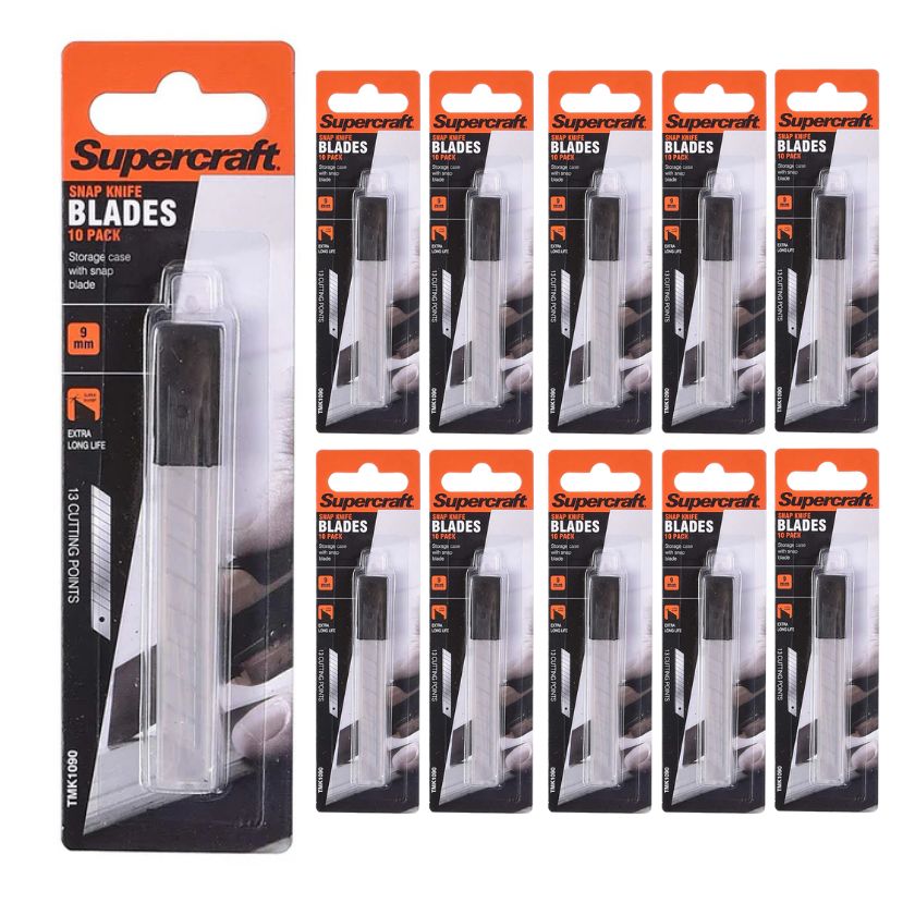 Supercraft Snap Knife Blade 9mm TMK1090 – Carton of 720 Blades - South East Clearance Centre