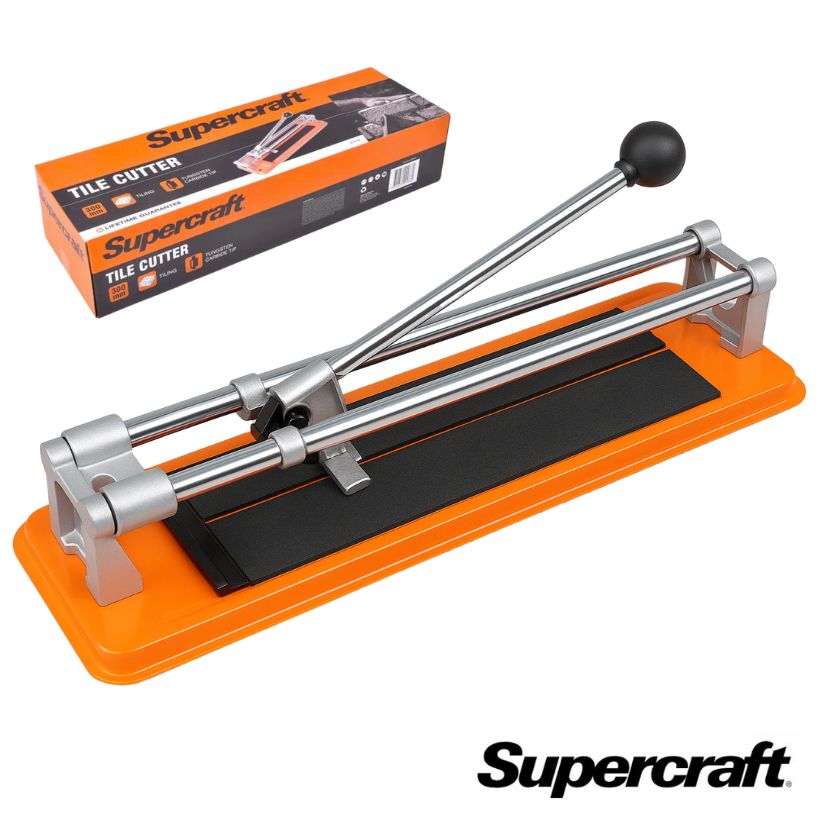 Supercraft SCT0100 Ambidextrous Manual Tile Cutter Cutting Machine w/ Tri Square 300mm - South East Clearance Centre