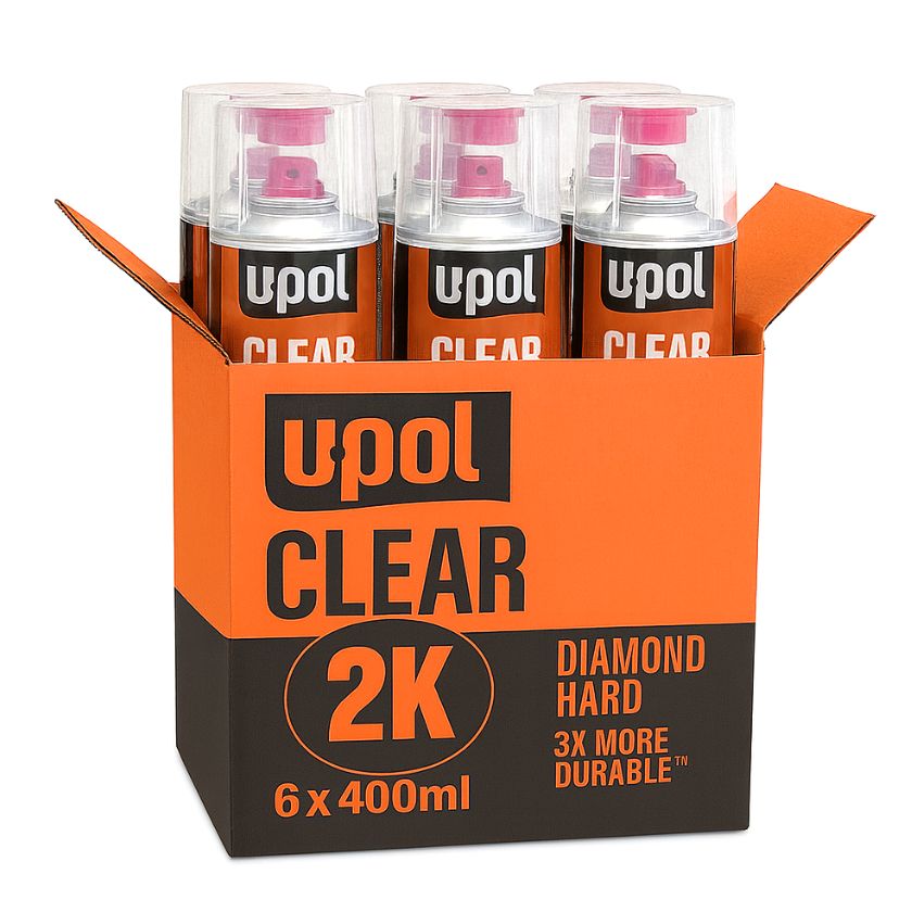 U-Pol 2K Clearcoat Spray 400 ml – Diamond Hard, High-Gloss (CLEAR2K/AL) - South East Clearance Centre