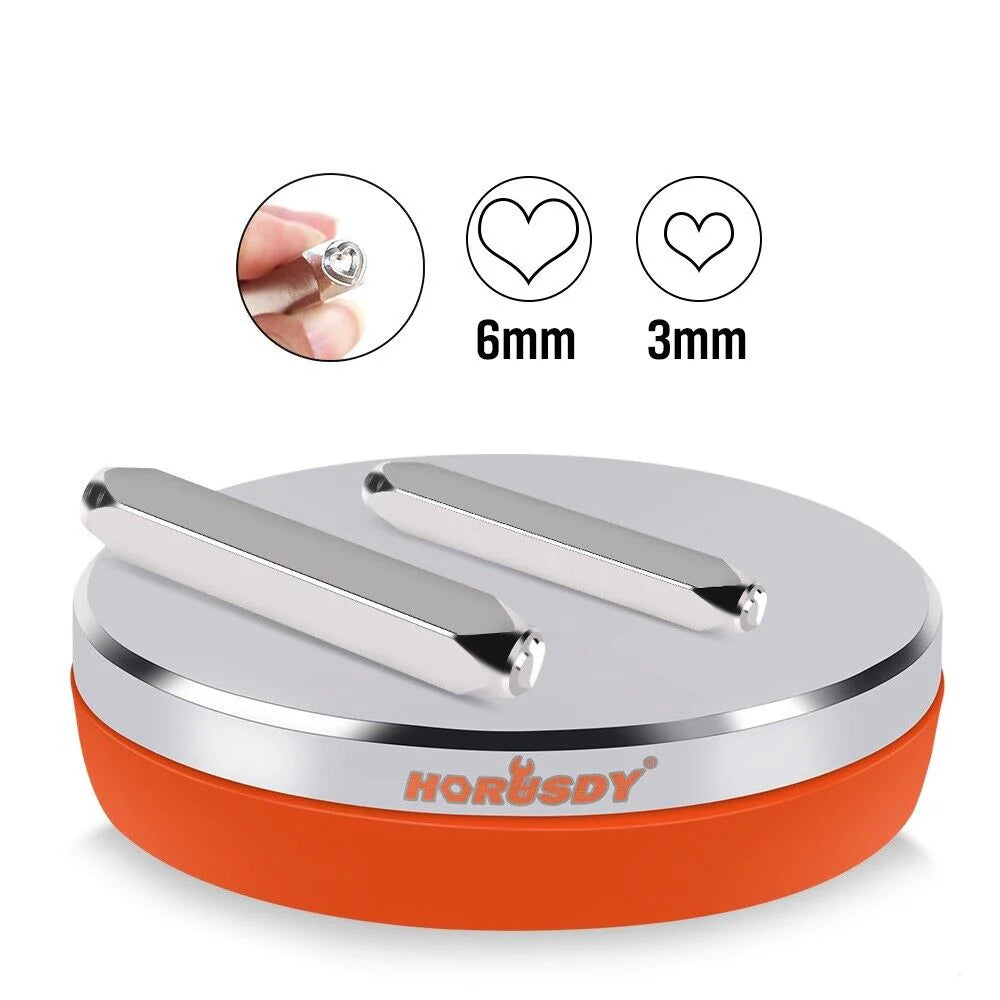 Professional Steel Bench Block Jeweler Metal Working Anvil 3"x3" 2X Heart-Shaped - South East Clearance Centre