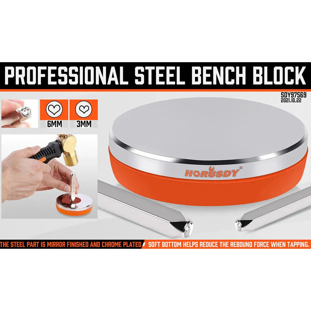 Professional Steel Bench Block Jeweler Metal Working Anvil 3"x3" 2X Heart-Shaped - South East Clearance Centre
