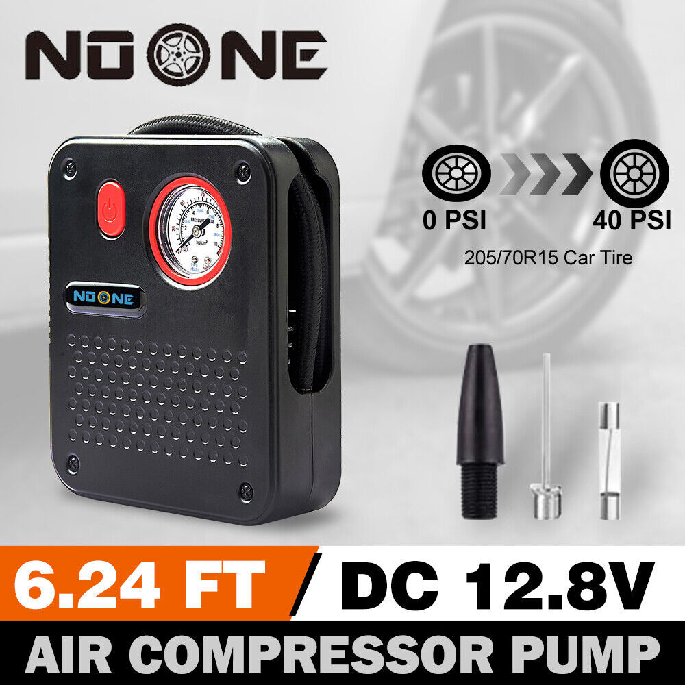 1.9M Air Compressor Tire Inflator 12V Portable Car Tire Inflator Pump 60W - South East Clearance Centre