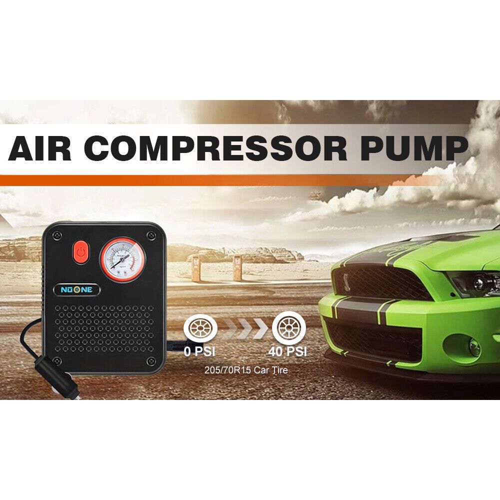 1.9M Air Compressor Tire Inflator 12V Portable Car Tire Inflator Pump 60W - South East Clearance Centre