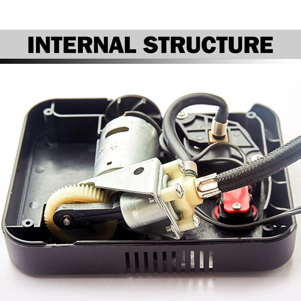 1.9M Air Compressor Tire Inflator 12V Portable Car Tire Inflator Pump 60W - South East Clearance Centre