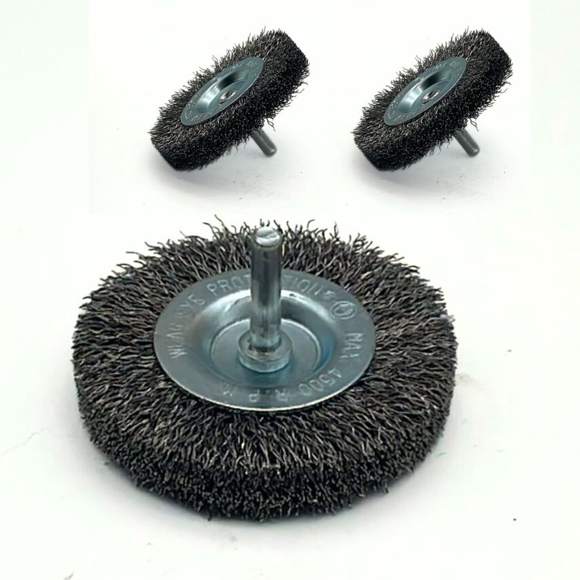 (3 Pack) Triplex Technic Crimp Rigid Wire Wheel 100mm diameter - South East Clearance Centre