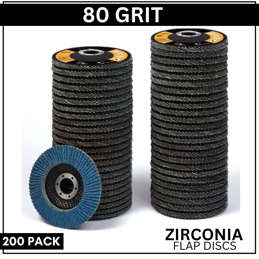 200 Pack Zirconia Flap Discs - 125mm 5" - South East Clearance Centre